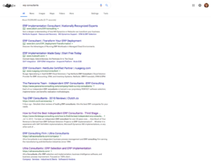 ERP Consultants - Plural Search in SERPs